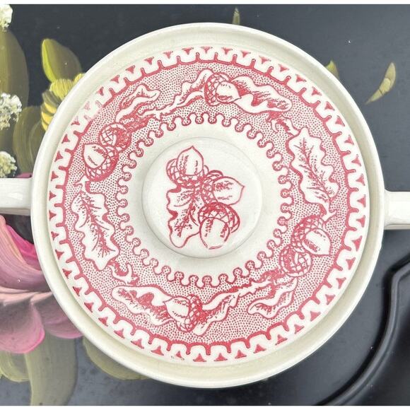 Cream and Sugar Bowl Set Memory Lane Pink/White Wedding Mom Gift Royal China - Picture 7 of 10